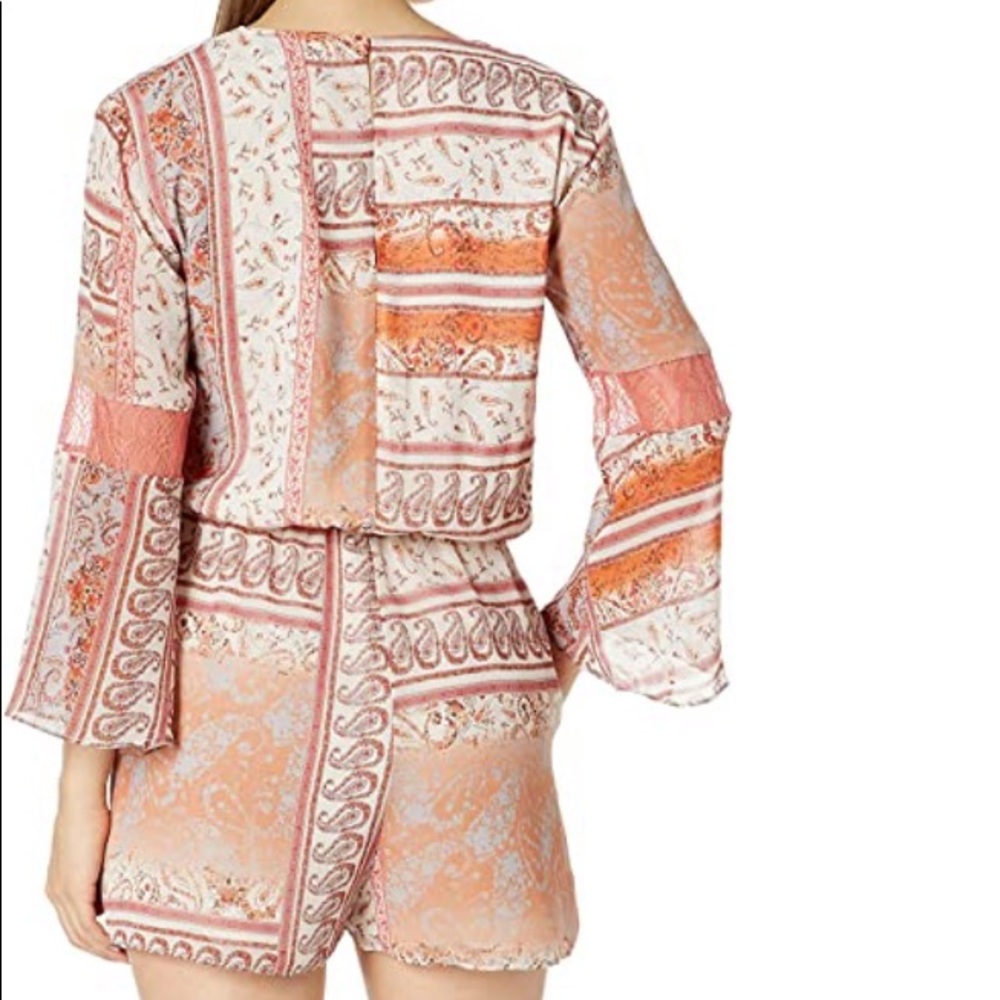 Bcbgeneration Printed Lace Insert Romper - image 3